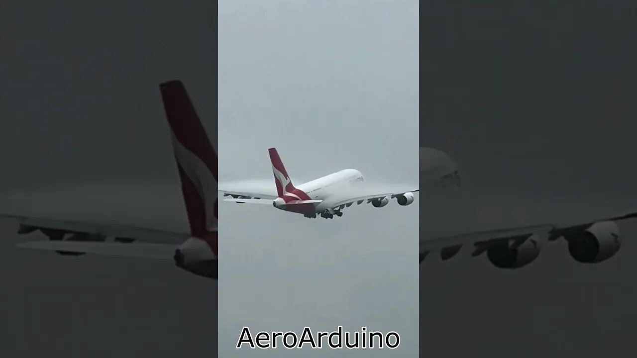 Saw Qantas #A380 Takeoff in Freezing Cold #Flying #Aviation #AeroArduino