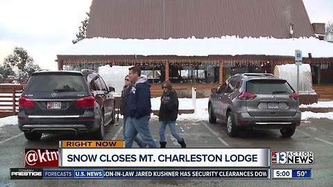 Snow closes Mount Charleston Lodge