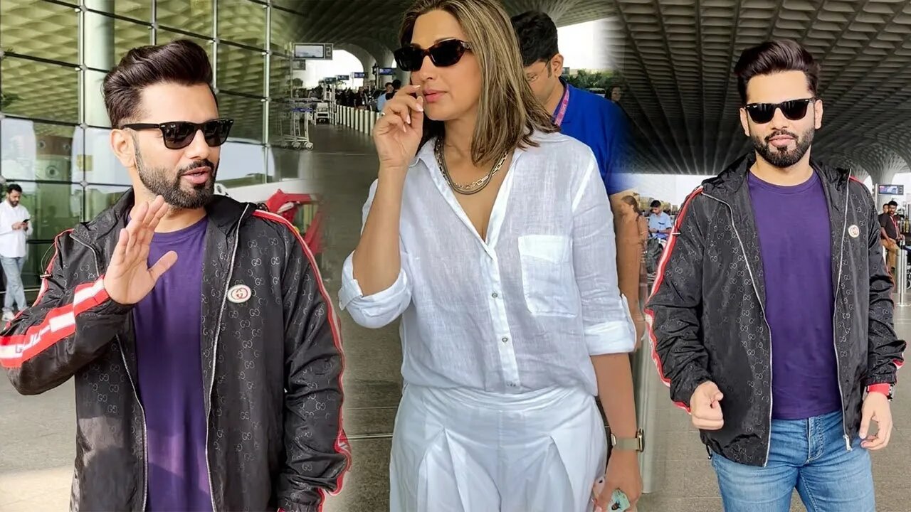 Sonali Bendre and Rahul Vaidya SPOTTED AT AIRPORT FLYING FROM MUMBAI