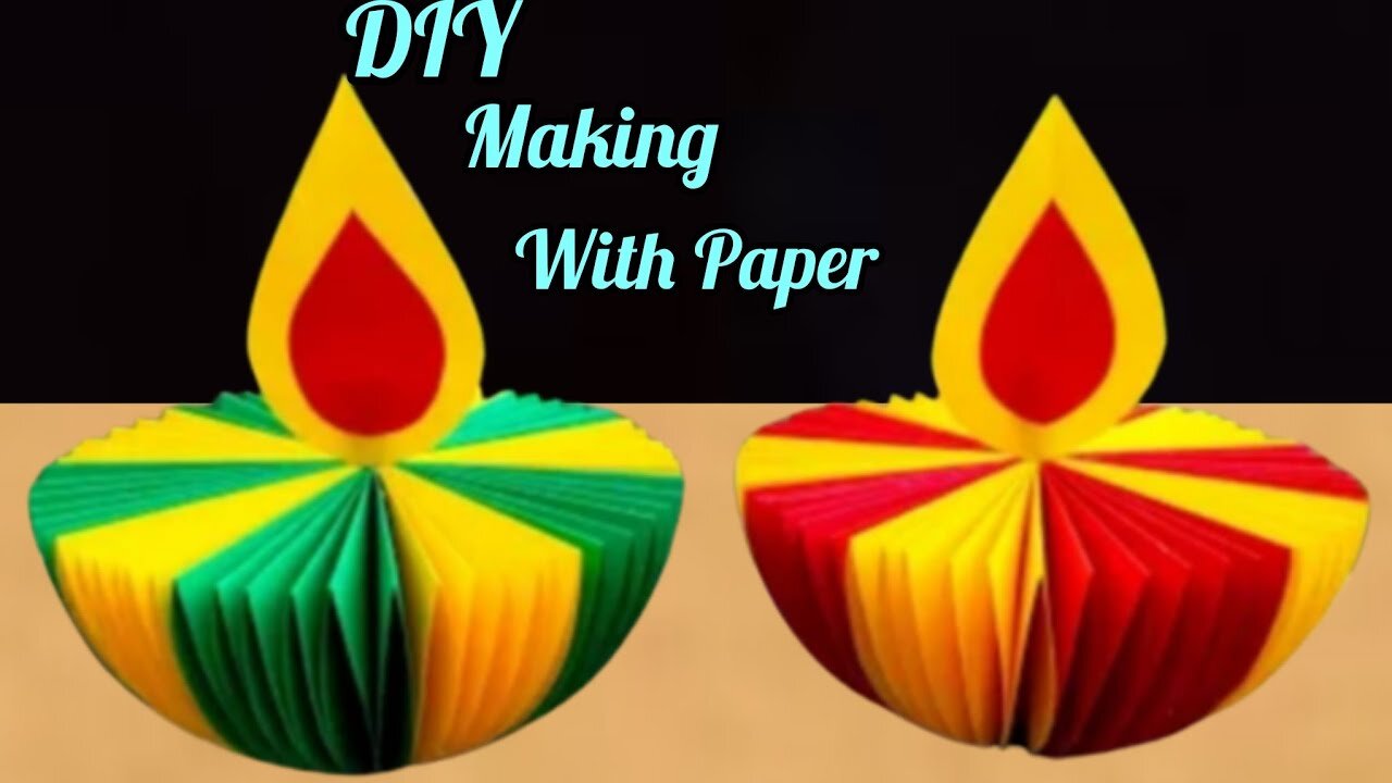 Diwali Special Diya Making With Paper / Diya decoration / Diwali decoration ideas / DIY