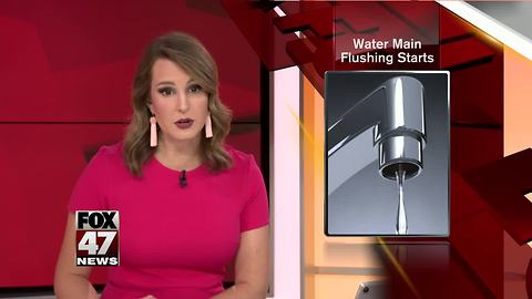 Water main flushing starts