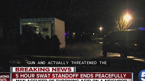 SWAT STANDOFF ENDS PEACEFULLY