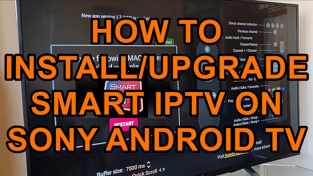 Update or Install Smart IPTV on your Sony Android TV