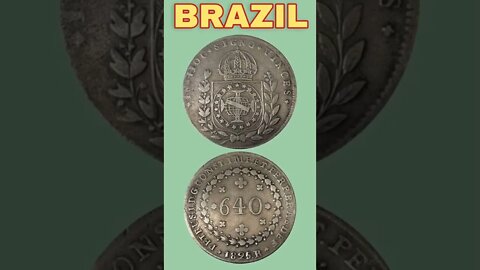 Brazil 640 reis 1825.#shorts #coinnotesz