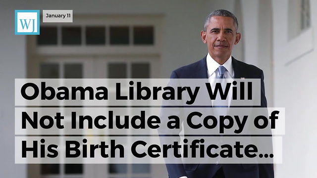 Obama Library Will Not Include A Copy Of His Birth Certificate… Or Any Other Paper Docs