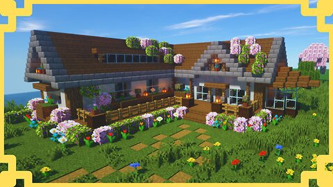 Minecraft | How to Build a Large Farmhouse for Beginners