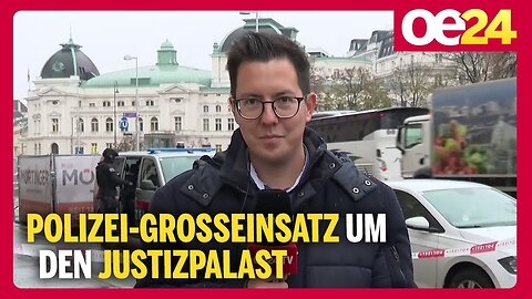 Polizei-Großeinsatz um den Justizpalast