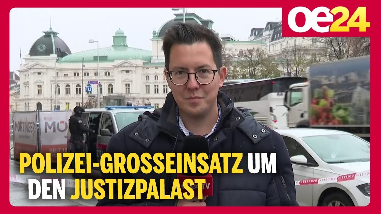 Polizei-Großeinsatz um den Justizpalast