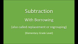 Math-Subtraction-with borrowing