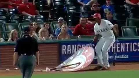 Adrian Beltre EJECTED for Playing with On-Deck Circle