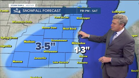 Rain continues overnight with snow Saturday morning