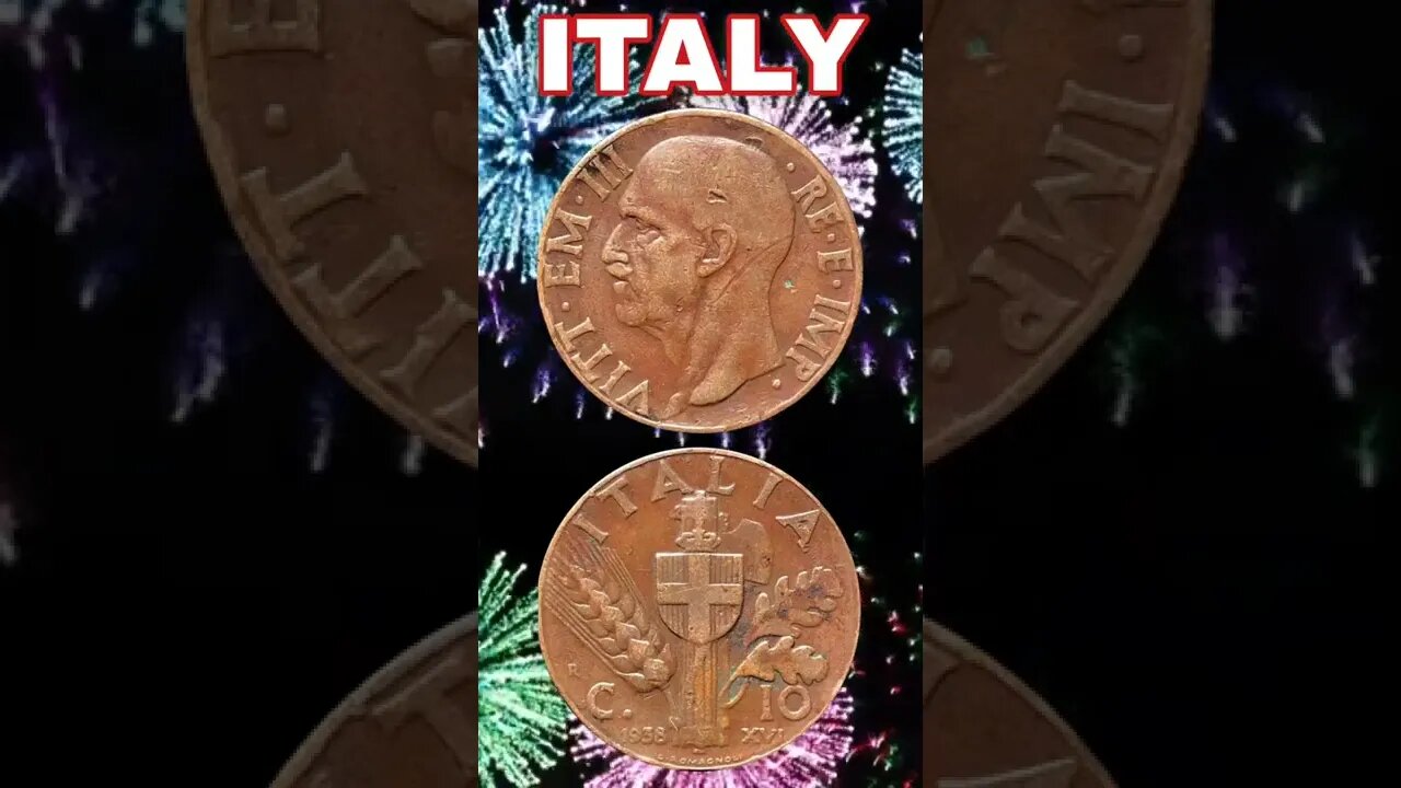Italy 10 centesimi 1938.#shorts #coinnotesz