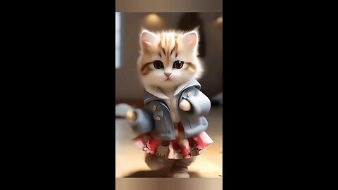 cat dancing 😊🐱