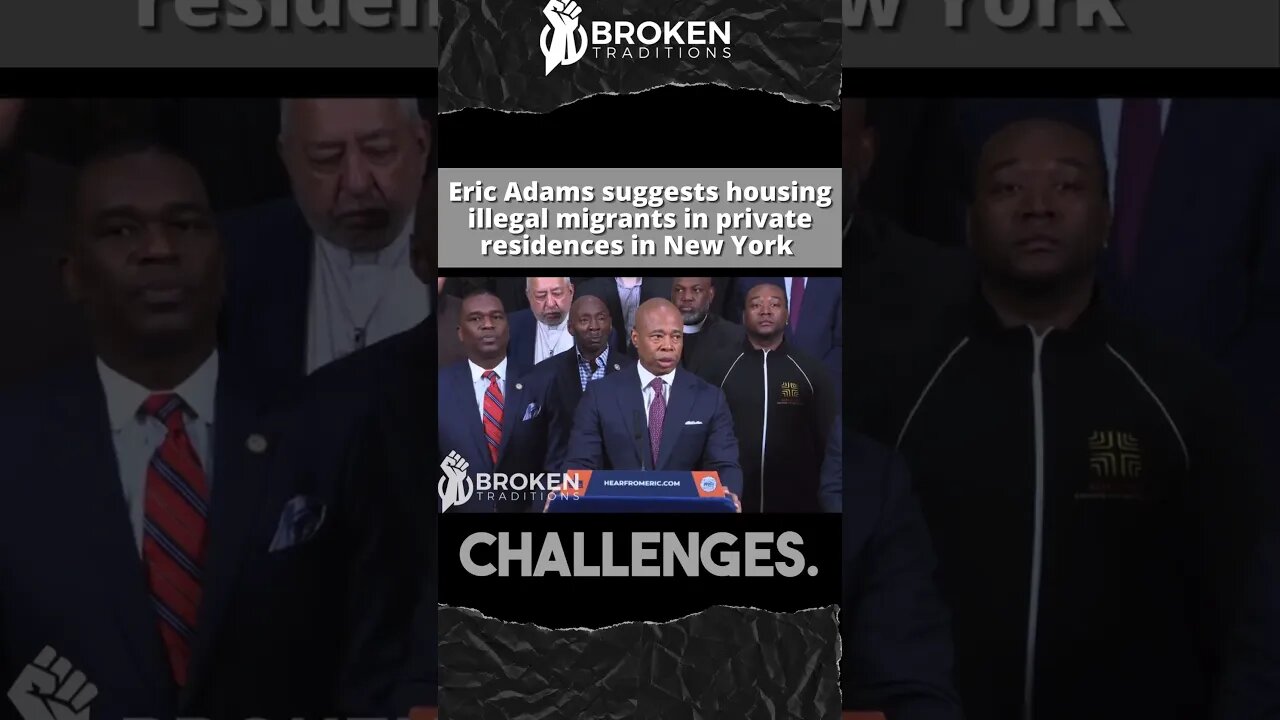 Eric Adams suggests housing illegal migrants in private residences in New York.#nyc #shrots