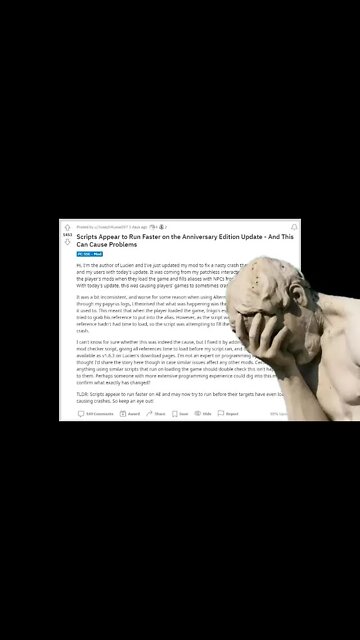 How Skyrim Anniversary Edition Broke Mods By Running Too Well #Shorts