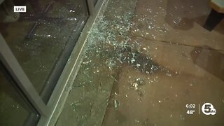 Windows broken at several downtown Akron businesses Wednesday night