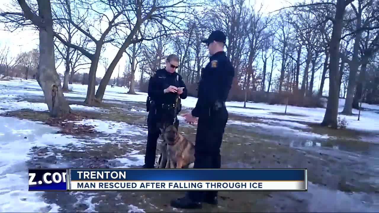 Trenton police rescue man and his canine best friend from icy water off Trenton