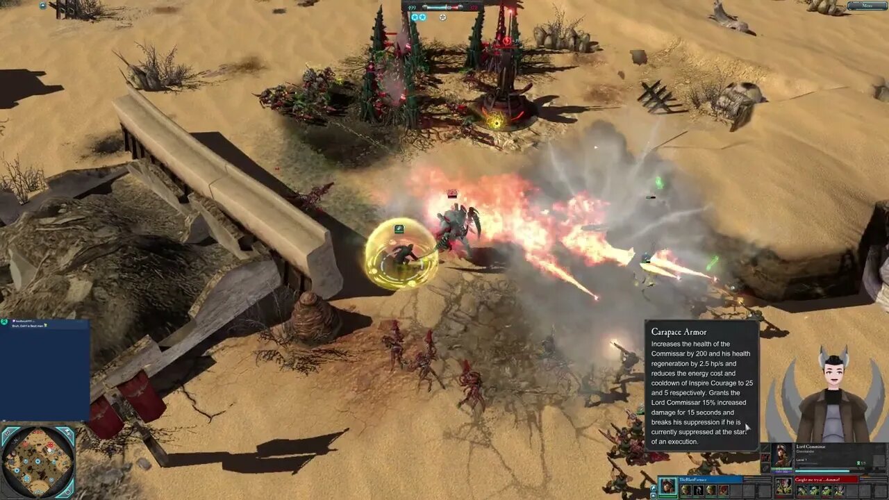 TheBlastFurnace (Commissar) vs Caught me tryin' (Hive Tyrant) || Dawn of War 2: Elite Mod