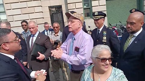 Outside @NYPD40Pct for the @nypdpc Edward Caban Swearing in Ceremony 7/17/23 @MylesMill @JCColtin