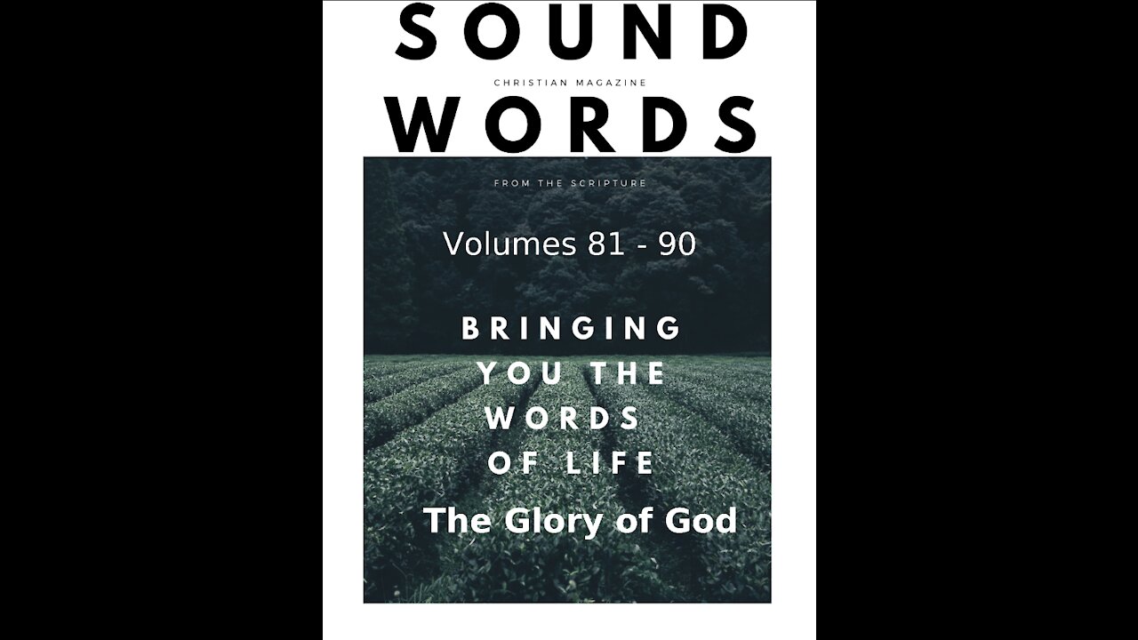 Sound Words, The Glory of God