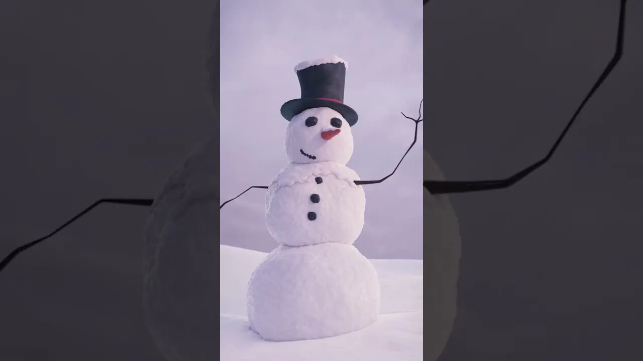 Blender Snowman Speed Modeling! #b3d #shorts #christmas #blender3d