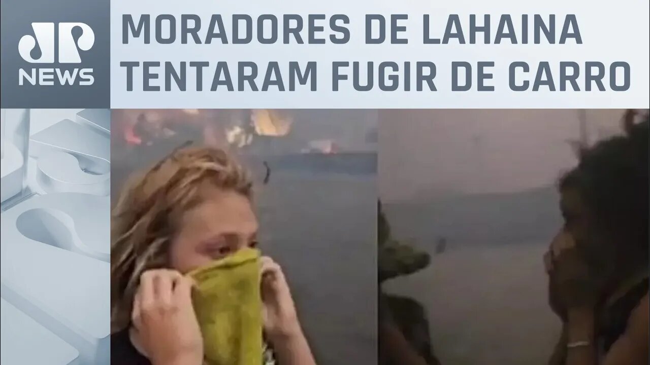 Família passa horas no mar para se salvar de incêndios no Havaí