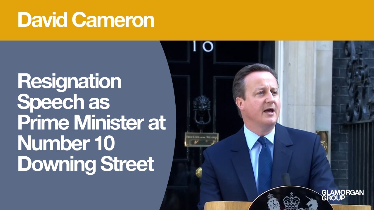 David Cameron's Resignation Speech as Prime Minister at Number 10 Downing Street