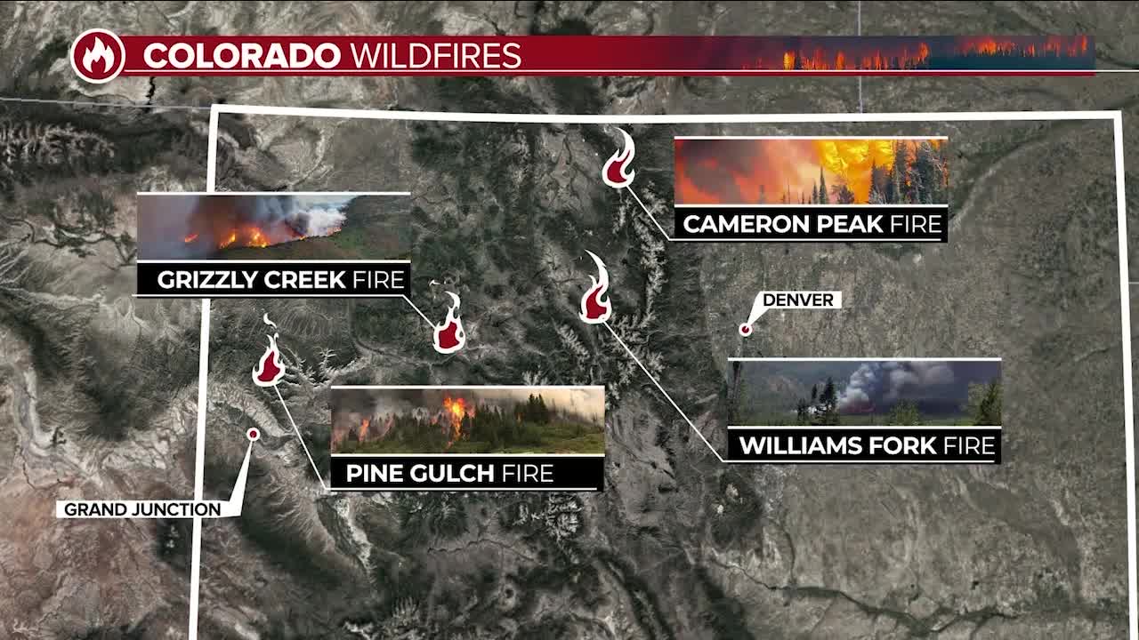 Several wildfires burning across Colorado Friday