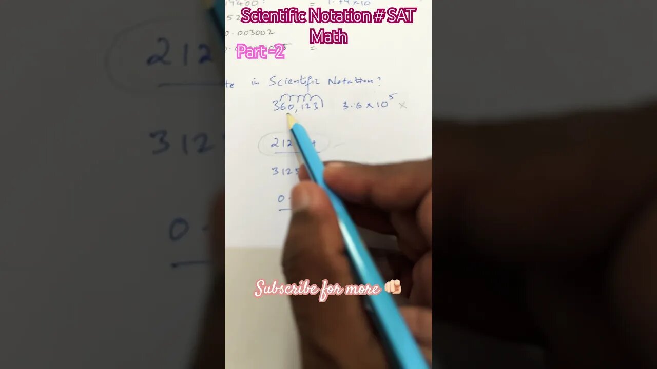 SAT scientific notation problems #satmath #youtubeshorts #mathtrick