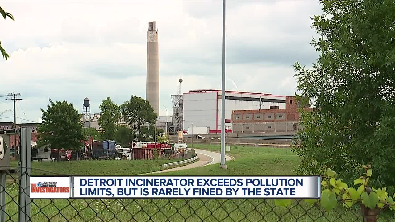 Detroit incinerator often exceeds pollution limits, rarely fined by state