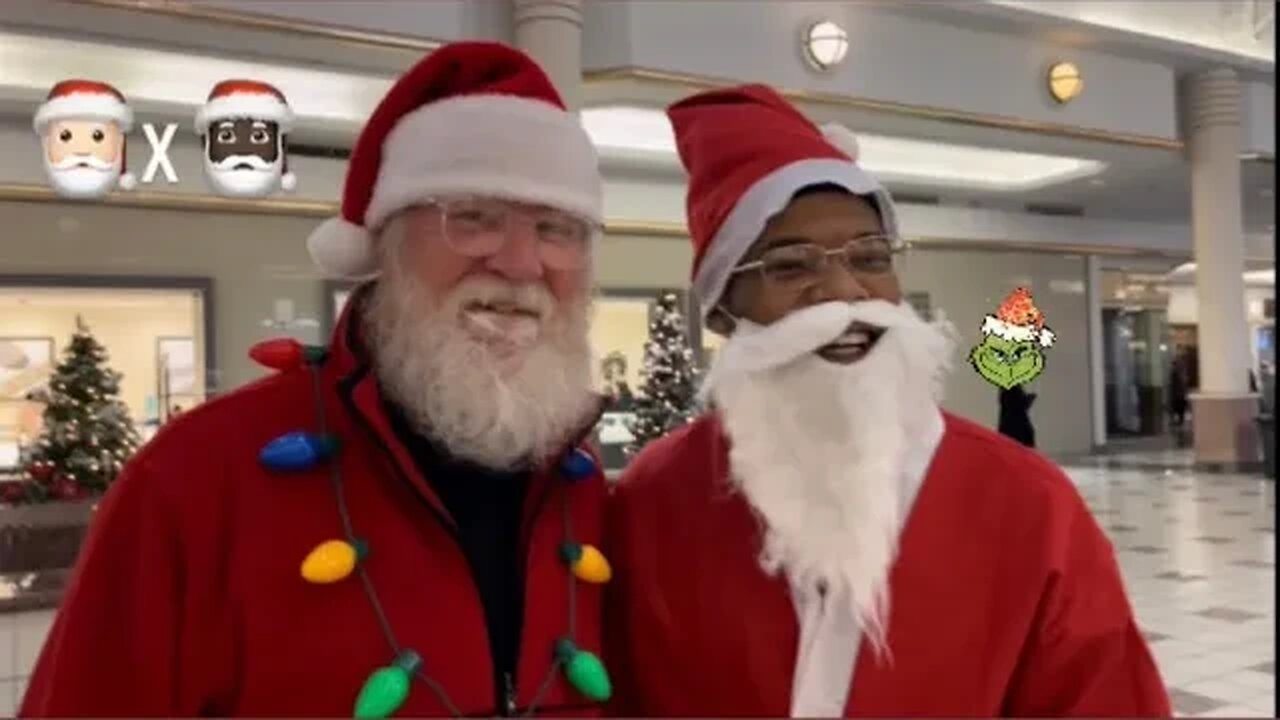 |Non Candid| I caught white Santa in the mall getting gifts!