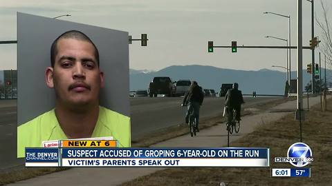 Suspect accused of groping 6-year-old on the run