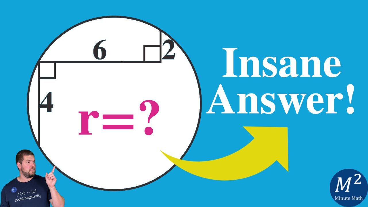 What is the Radius of the Circle in the Given Diagram? | Minute Math