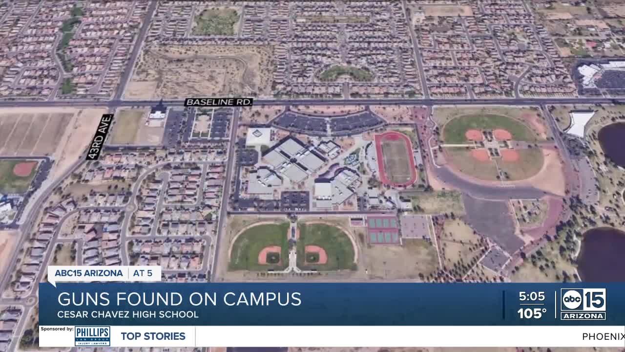 Phoenix PD find handgun, BB gun at Cesar Chavez HS during separate incidents