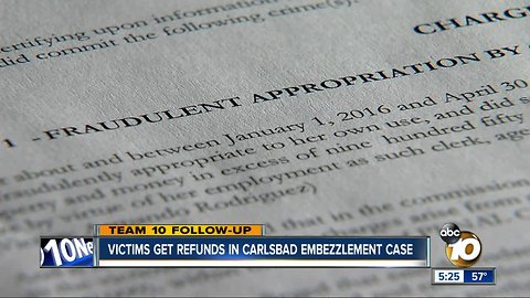 Victims get refunds in Carlsbad embezzlement case