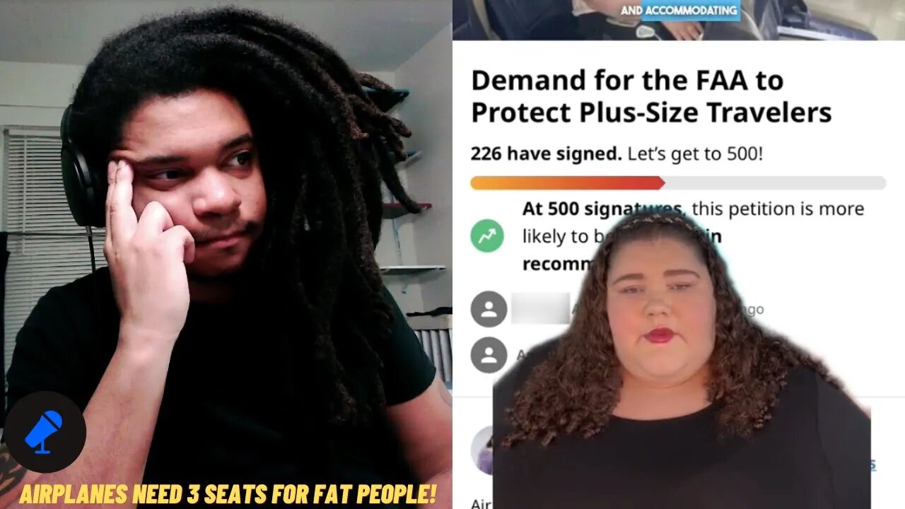 Plus Size Tiktoker Demands FAA Give Free Seats And Accommodations On Airplanes...