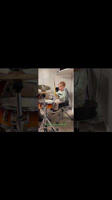 The cutest 2 Year Old Drummer! #drums #cutebaby
