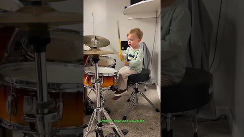 The cutest 2 Year Old Drummer! #drums #cutebaby