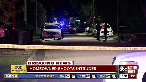 Intruder shot during home invasion in St. Petersburg