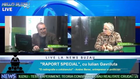 LIVE - TV NEWS BUZAU - "RAPORT SPECIAL", cu Iulian Gavriluta. "O radiografie a cotidianului" - An…