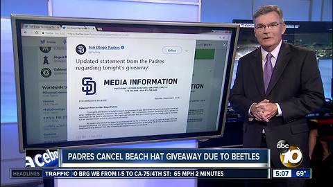 Padres cancel beach hat giveaway due to bugs