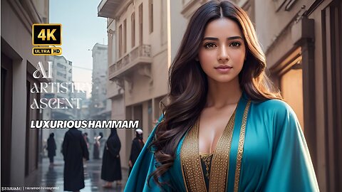 [4K] AI Artistry Lookbook l Video- Ai Lookbook Girl l Arabian- Luxurious Hammam