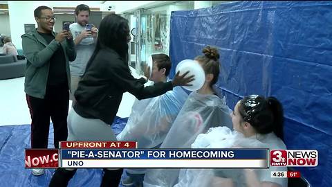 UNO students throw pies at student leaders