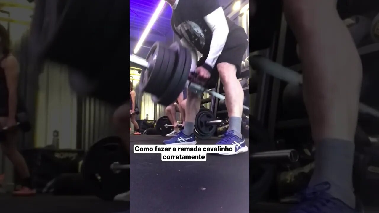 Como fazer a remada cavalinho corretamente #shorts