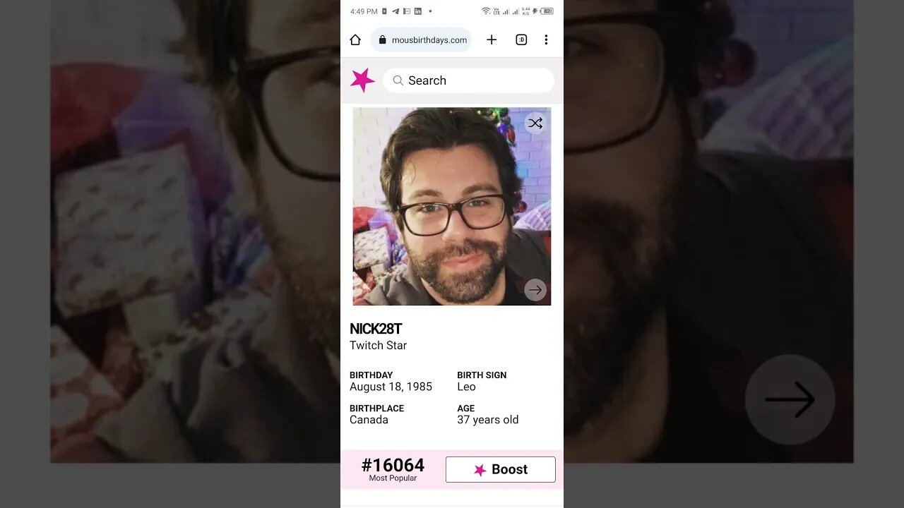 HAPPY 37 BIRTHDAY NICK28T Twitch Star