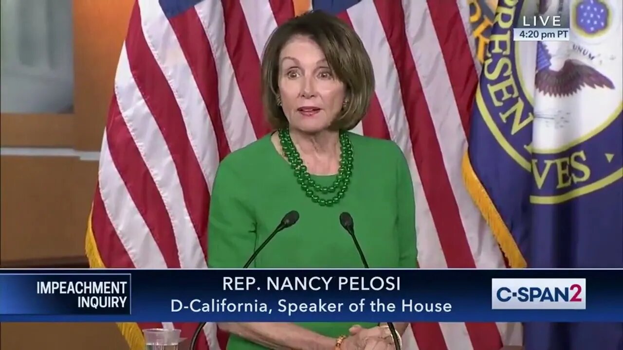 Speaker Nancy Pelosi, 2019: "There's No Requirement That We Have A Vote" To Open Impeachment Inquiry