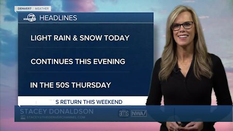 Wednesday forecast: light snow today