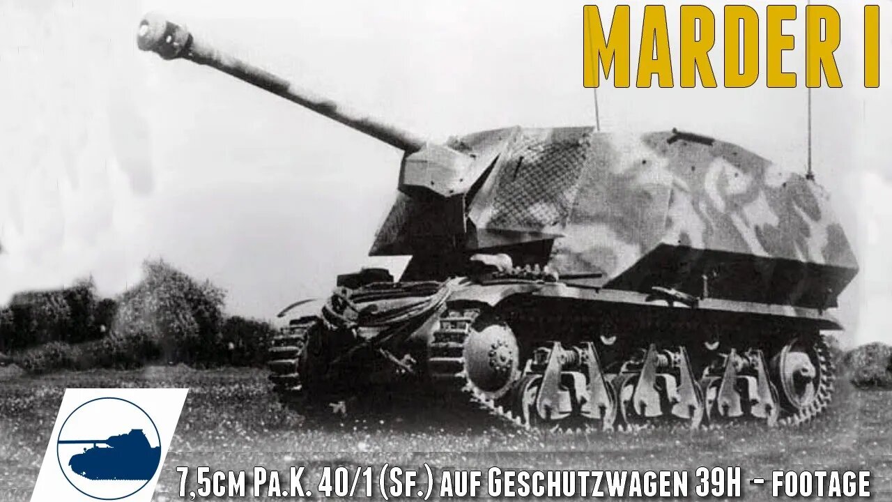 Rare Marder I - 7,5cm PaK 40/1 (Sf) auf Geschützwagen 39H(f) footage.