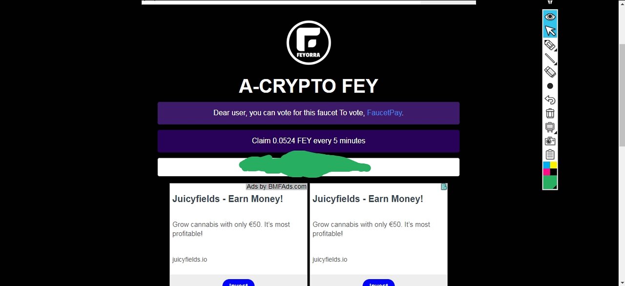 Earn Free FEYORRA Satoshi Every 5 Minutes At ARUBLE A CRYPTO FEY Instant Withdraw At FaucetPay