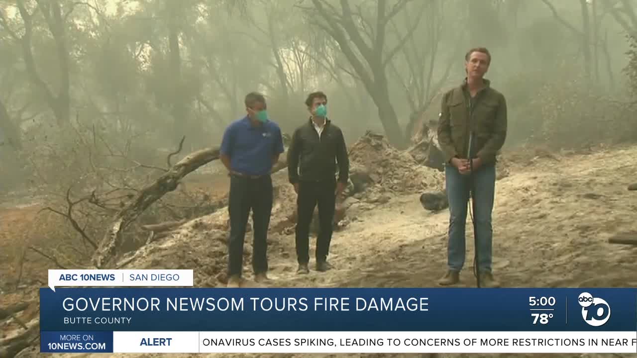 Governor Newsom tours fire damage